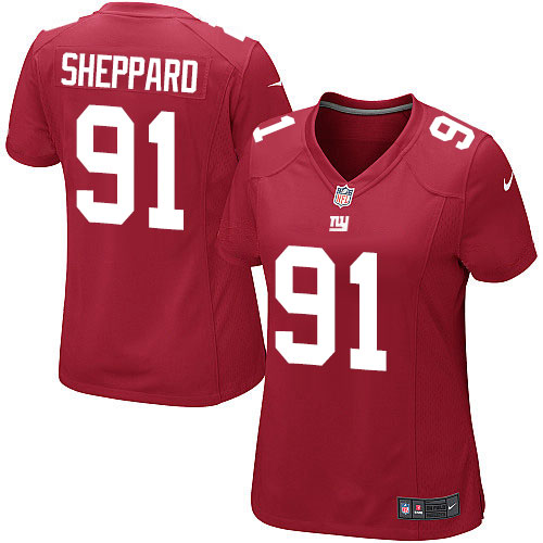 Women's Elite Kelvin Sheppard Nike Jersey Red Alternate - #91 NFL New York Giants